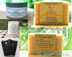All-in-One Eczema Healing Kit (Unscented - suitable also for babies and children and sensitive skin) The Soap Haven Singapore Eczema Healing Kit