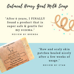 The Soap Haven Goat Milk Oatmeal Honey Soap Review_Raw Scaly Skin healed_Safe_gentle
