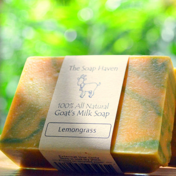 Lemongrass Goat Milk Soap (Popular! Naturally Insect Repelling, Anti-fungal)