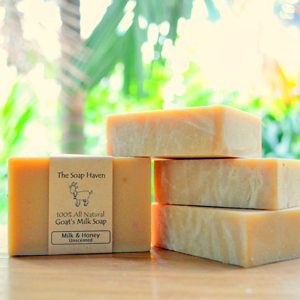 Milk & Honey Goat Milk Soap (Unscented, Perfect for Babies)