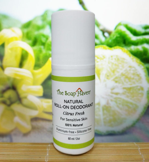 Natural Roll-On Deodorant "Citrus Fresh" (Great for sensitive skin!)