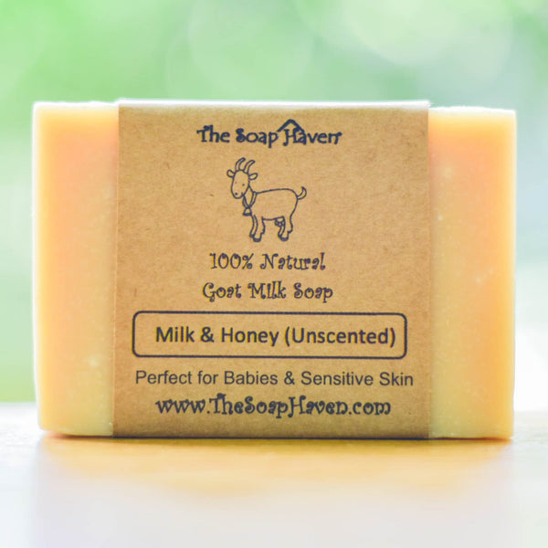 Milk & Honey Goat Milk Soap (Unscented, Perfect for Babies)