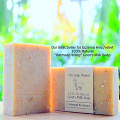 Oatmeal Honey Goat Milk Soap (#1 Best Seller for Eczema Treatment)